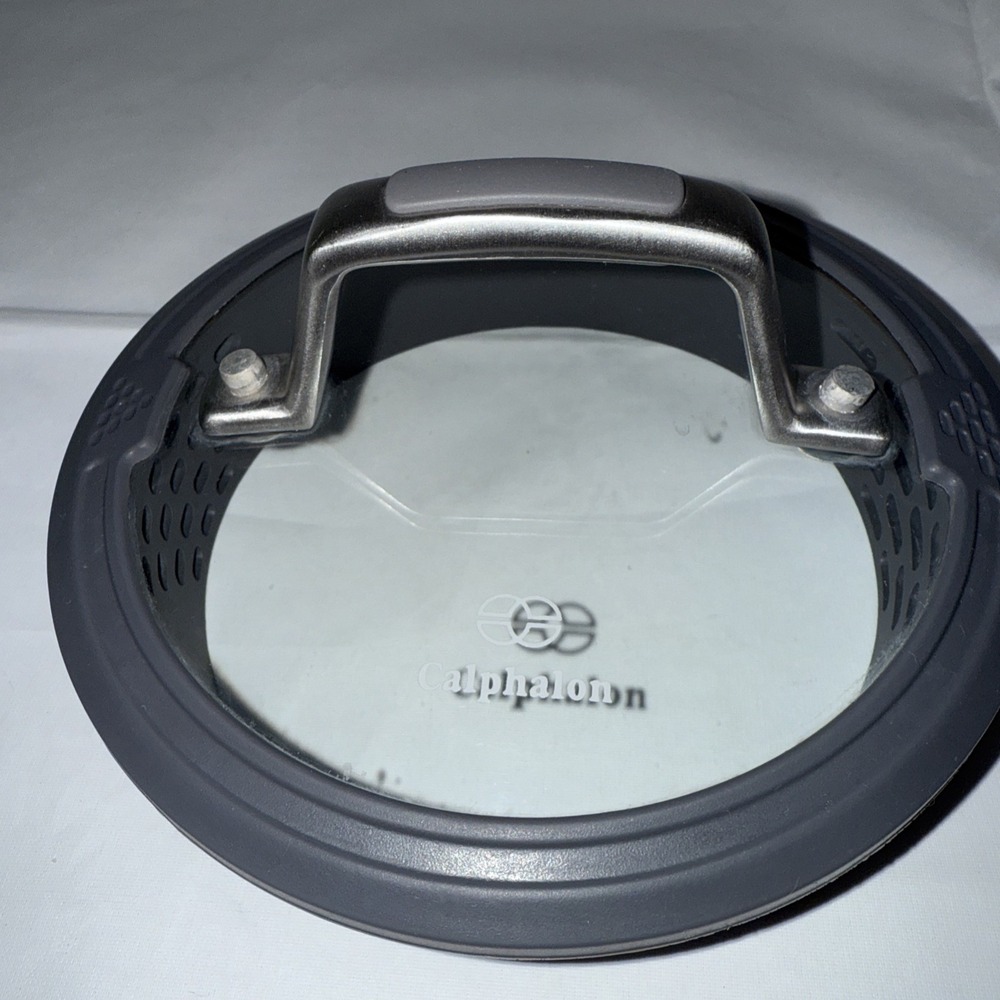 Calphalon 6" ID Glass Silicone Grey Rubber Replacement Strainer Lid Only - Picture 3 of 4